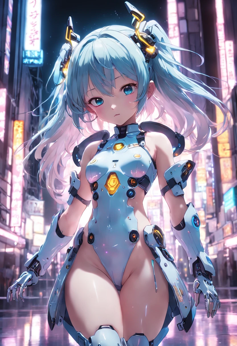 ,The stars are anthropomorphic,Transparent machinery,Cyberpunk, dreamy glow, luminous neon lights, ( Global illumination, Ray traching, hdr, unreal render,reasonable design, high detal, Masterpiece, Best quality, hyper HD, Cinematic lighting), Mecha musume