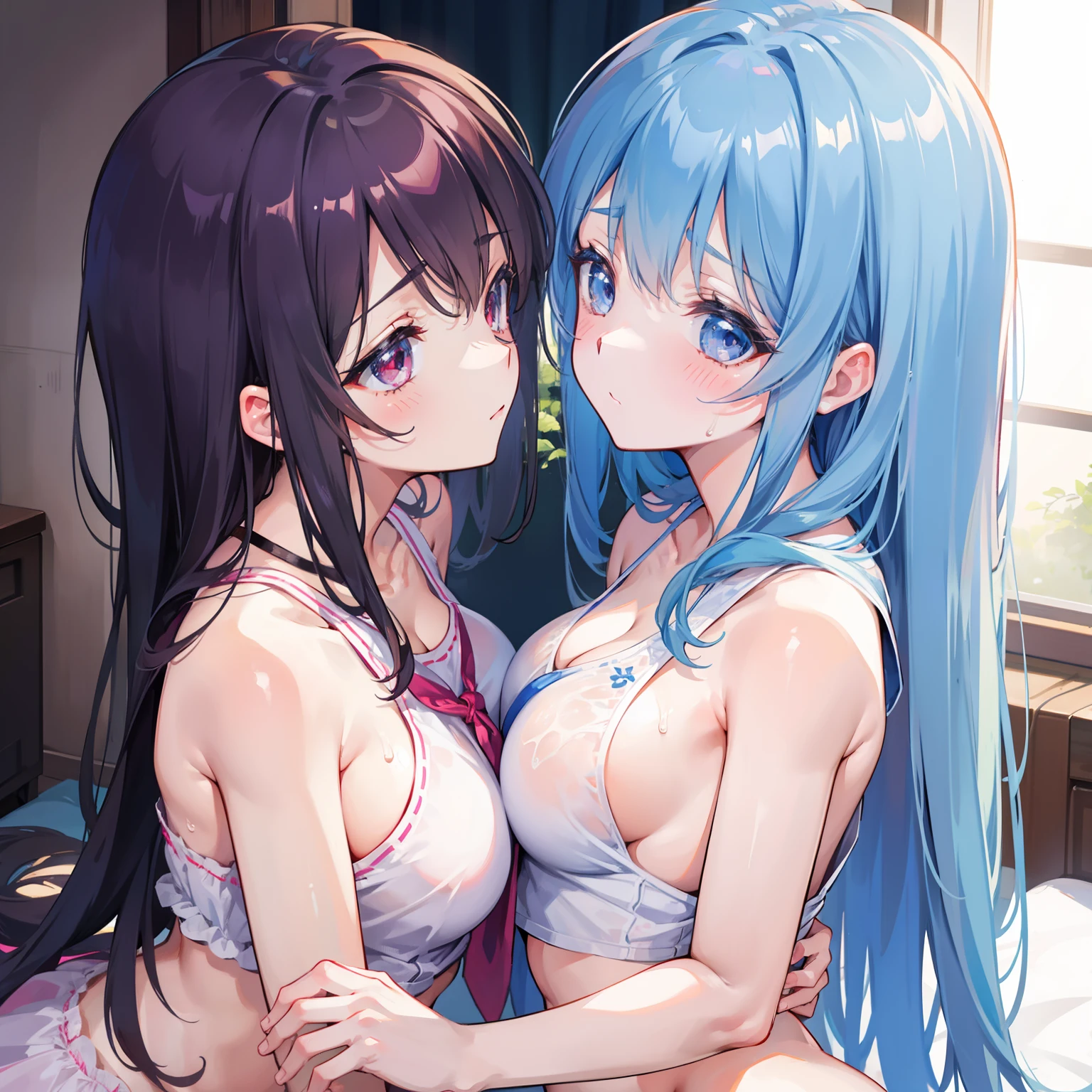 Two Girls Masturbate Each Other Sensitive Sweat Iku