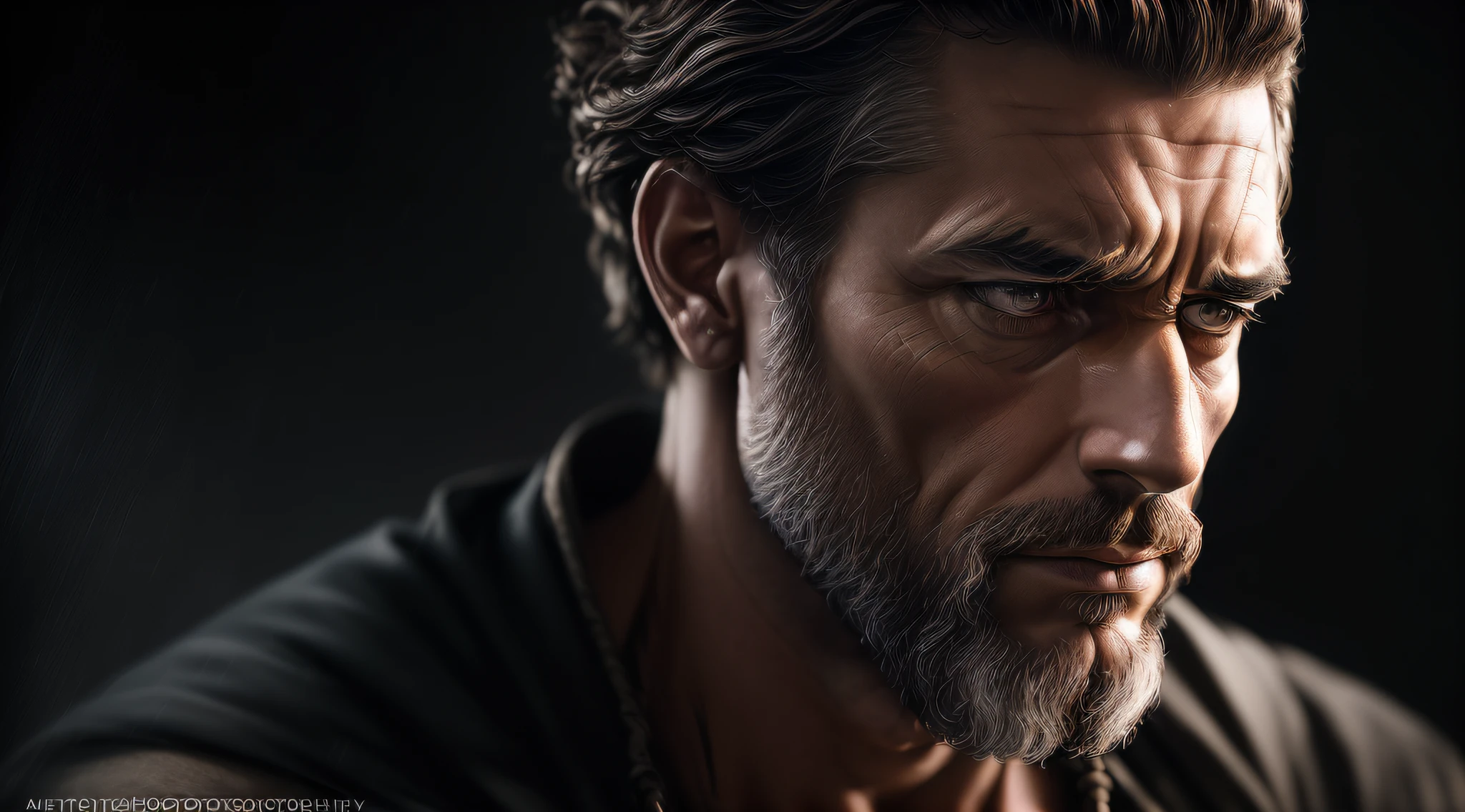 ((Photorealistic portrait:1.3), (Realistic+Highly detailed:1.4)) portrayal of a ((stoic:1.3)|(resolute:1.3)) man in a 35mm photographic portrait with rim lighting and a hazy ambiance, ((Intense and contemplative:1.3)|(Unwavering demeanor)), ((Piercing gaze and inner strength)|(Quiet determination)), ((Realistic setting and authentic character)|(Genuine stoicism)), ((Rim lighting creating a dramatic silhouette)|(Haze adds depth and authenticity)), ((Inspired by realistic portraiture and stoic character)|(Influences from realistic photography)), ((High-resolution 35mm film:1.3), (Detailed features and authentic ambiance:1.4)), (Natural light and genuine atmosphere:1.2), ((Subtle shadows and highlights:1.2)|(True-to-life textures)), ((Authentic portrayal of stoic character in photography)|(Realistic stoic man)), (((Professional photography lighting:1.3) setup)), ((Artistic exploration of stoic character and authenticity:1.2)), (Realistic portrait artistry:1.3)