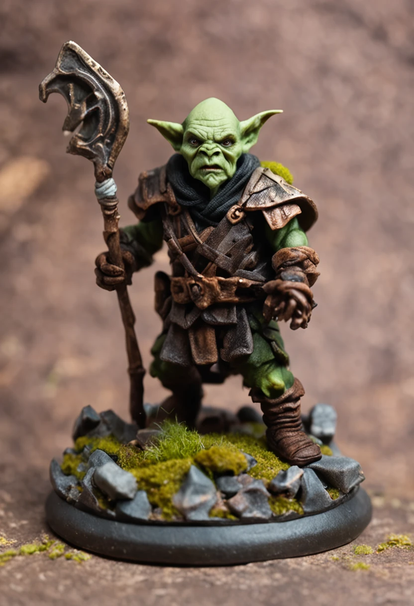 overhead view from above mageknight miniature goblin figurine