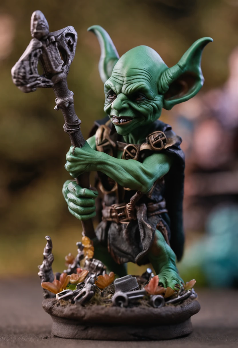 view from above mageknight miniature  goblin figurine