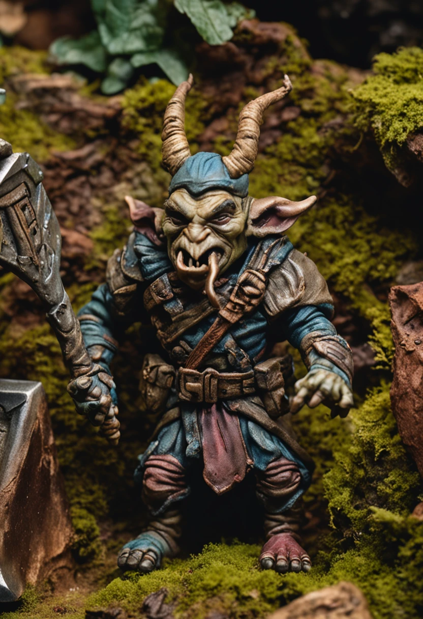 view from above mageknight miniature goblin figurine