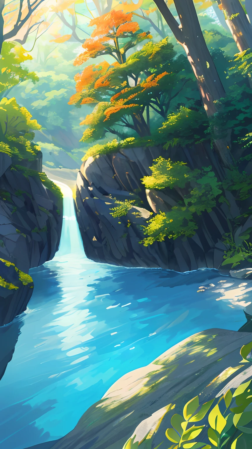 tmasterpiece,best qualtiy,Very detailed CG unity 8k wallpaper,Most Best Illustration,best shadow,naturey,Blue sea,Delicate leaves of various colors fall in the light of the air,trace,ultra-detailliert --v6