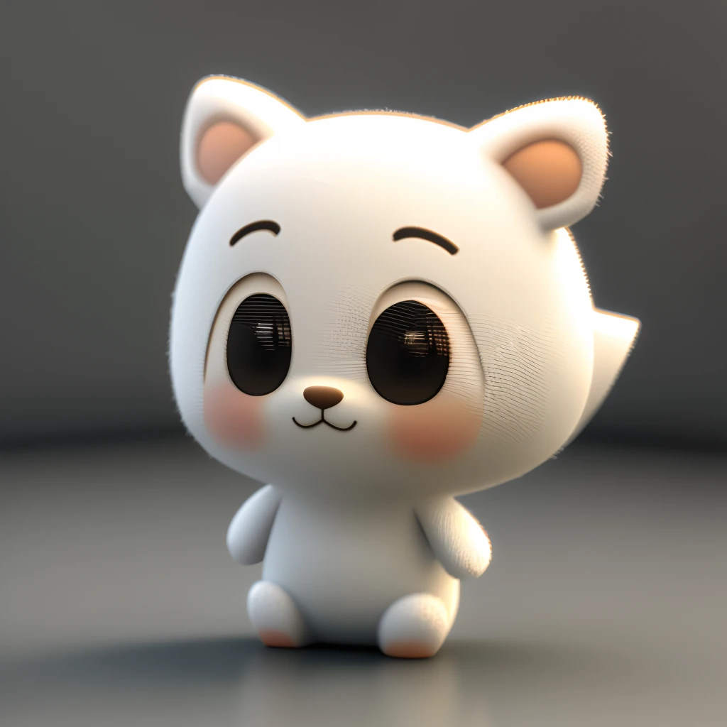 A cute little character in light 3D with a front