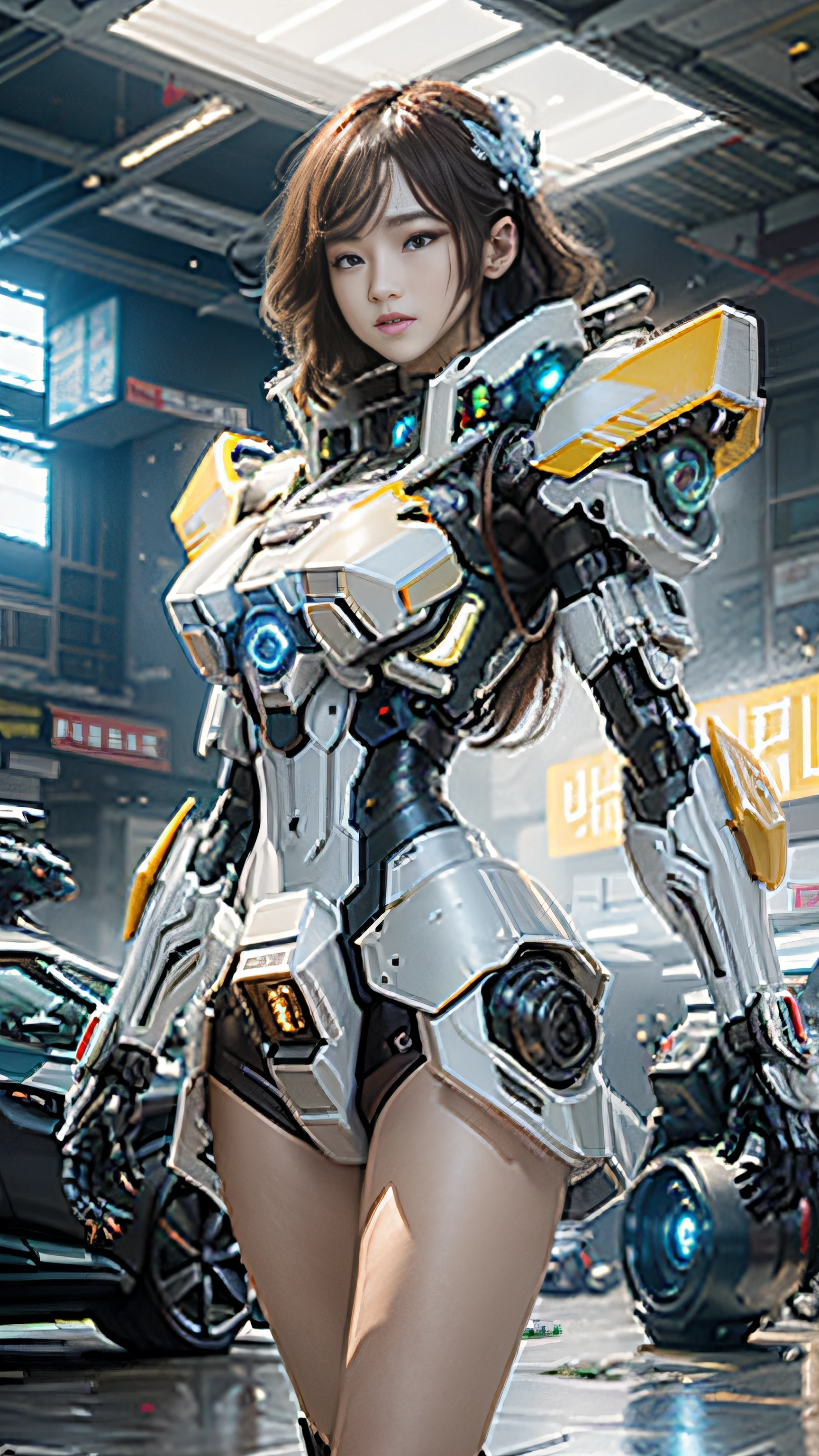 ((Best quality)), ((masterpiece)), (highly detailed:1.3), 3D,Shitu-mecha, beautiful cyberpunk women with her mecha in the ruins of city from a forgoten war, ancient technology,HDR (High Dynamic Range),Ray Tracing,NVIDIA RTX,Super-Resolution,Unreal 5,Subsurface scattering,PBR Texturing,Post-processing,Anisotropic Filtering,Depth-of-field,Maximum clarity and sharpness,Multi-layered textures,Albedo and Specular maps,Surface shading,Accurate simulation of light-material interaction,Perfect proportions,Octane Render,Two-tone lighting,Low ISO,White balance,Rule of thirds,Wide aperature,8K RAW,Efficient Sub-Pixel,sub-pixel convolution,luminescent particles,light scattering,Tyndall effect