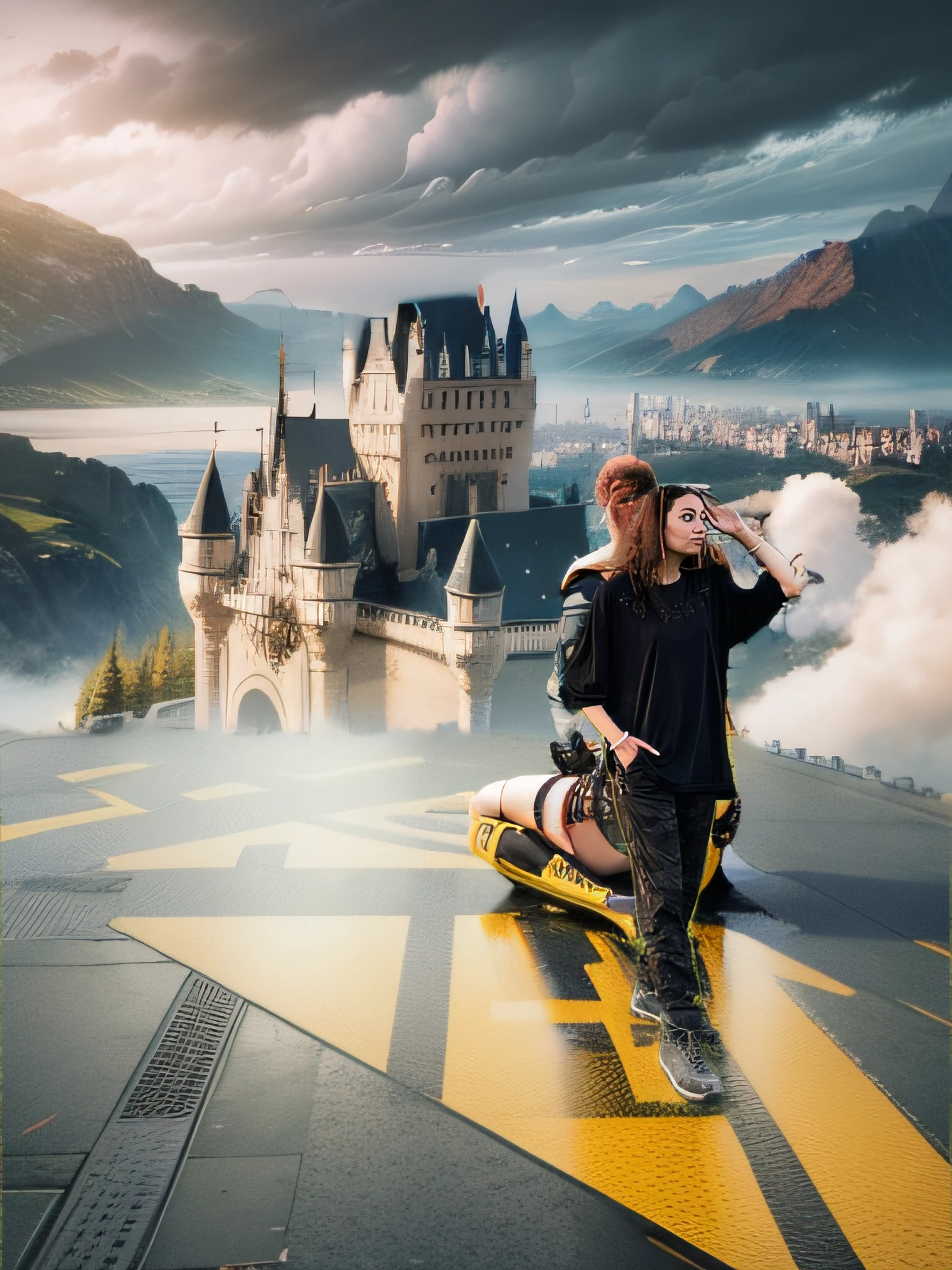 big and moder castle like marvel movies