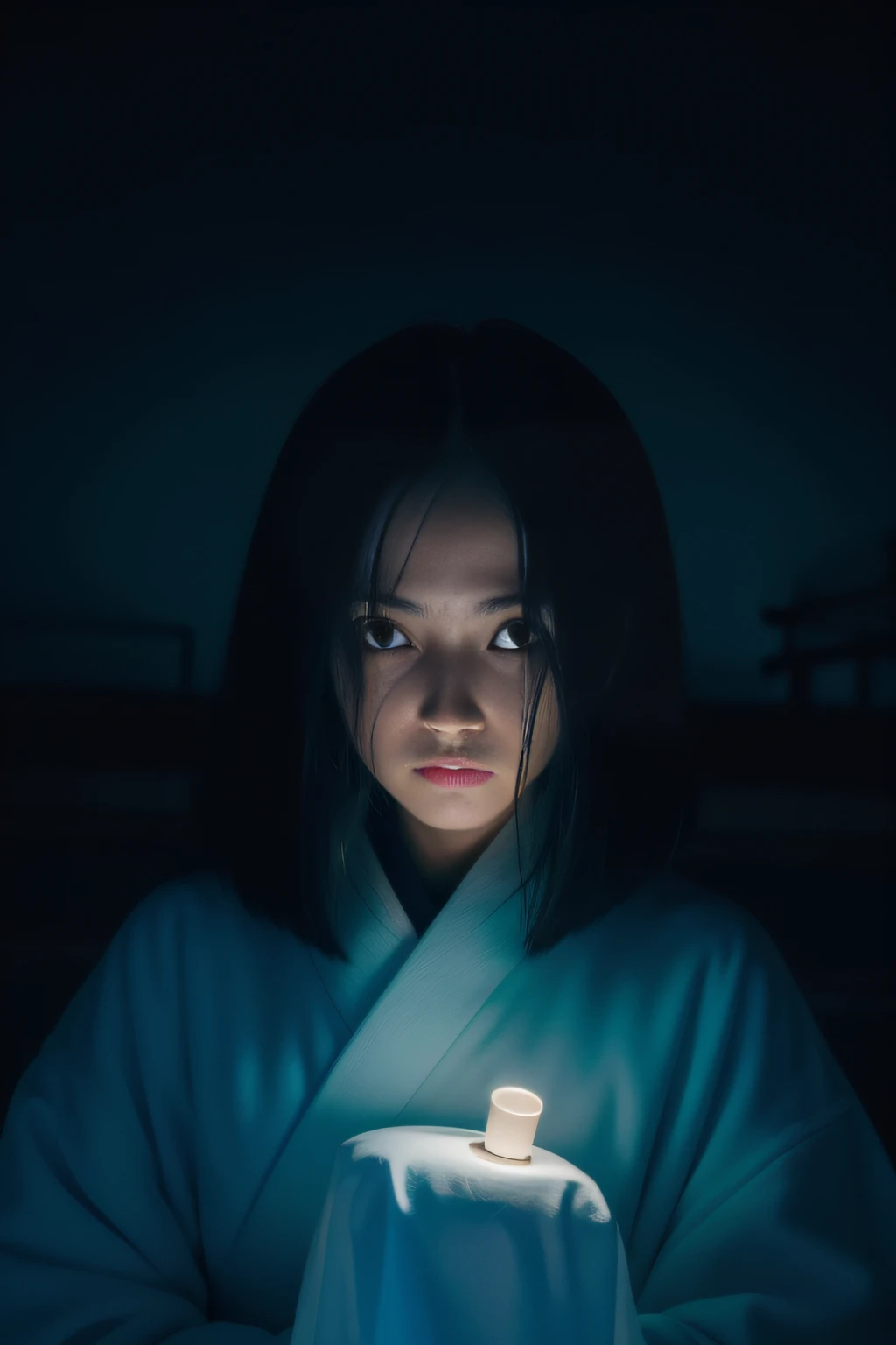 (​masterpiece、high-level image quality、hightquality)、(The ghost of a young beauty)、Female Ghost Story,(Japan Ghost Story、Spirit、Psychic phenomena)、Stray Spirits、Amazing beauty、爆乳、Excellent style、Mind-boggling images、She looks like a model actress in Japan.Glossy、full body Esbian、Release cold air、Chill、 Beauty Yokai、dimmed lights.lantern、canny、vhorrified、Japanese houses、Darkness of the night、((fiction、Horror Pictures、ghosts、aura、Psychic Photography))、Sadako and Yotsuya Ghost Story is bad、(Earthbound Spirit、The spirit of resentment、Color Spirits),Cemetery of Japan、Japan Hell、