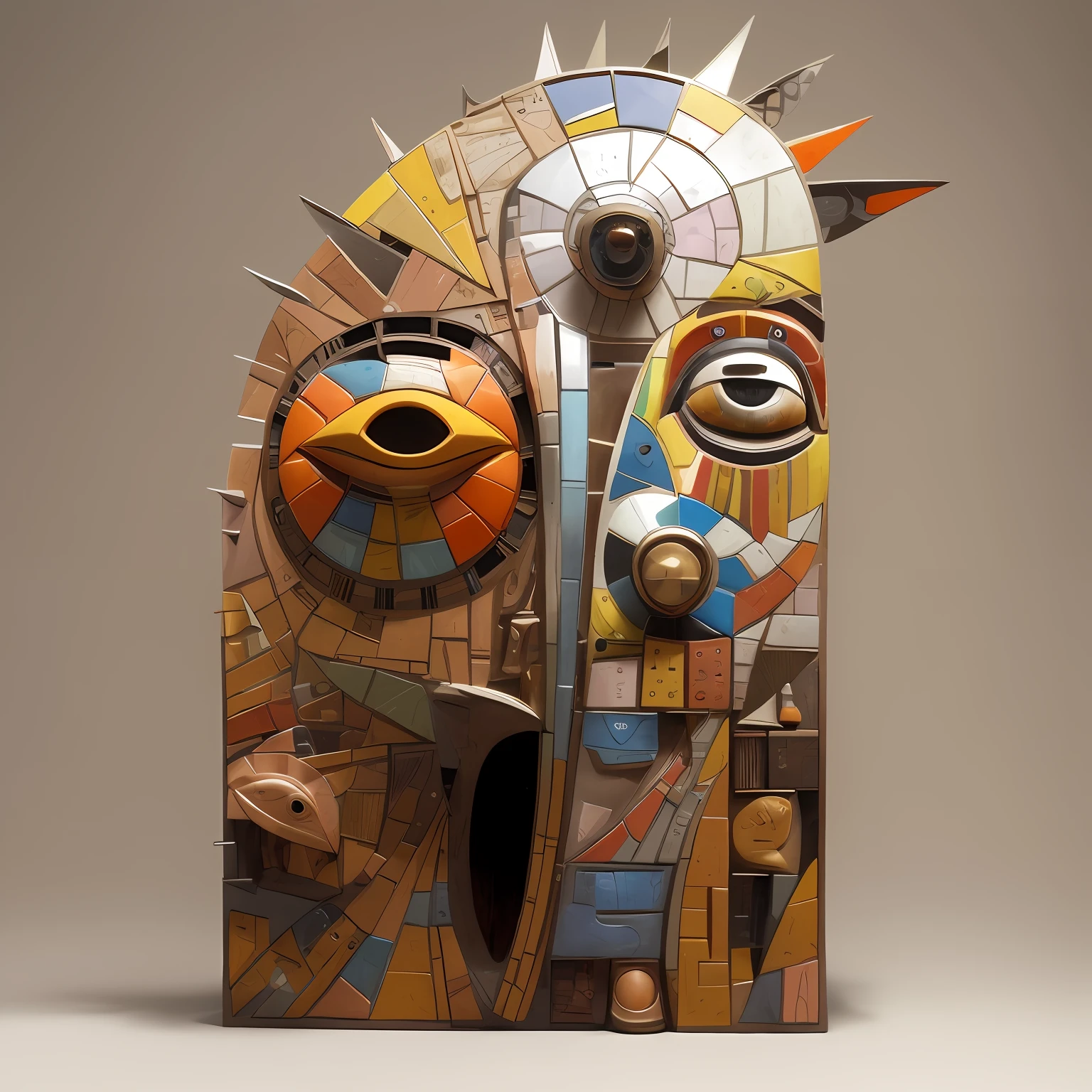 a close up of a sculpture of a face with a sun on it, mixed media with claymorphism, by Joe Mangrum, by Nancy Carline, beaked mask, intricate mask, breath taking, greg rutkowski artistry works, inspired by Paul Feeley, by David Eugene Henry, by Pat Adams, inspired by Tomek SetowskiaArt Bot
Upscaling
06:57:27
a close up of a sculpture of a pig Peter maxface with a sun on it, mixed media with claymorphism, by Joe Mangrum, by Nancy Carline, beaked mask, intricate mask, breath taking, greg rutkowski artistry works, inspired by Paul Feeley, by David Eugene Henry, by Pat Adams, inspired by Tomek Setowski, Peter max, pig piggy, pig face
