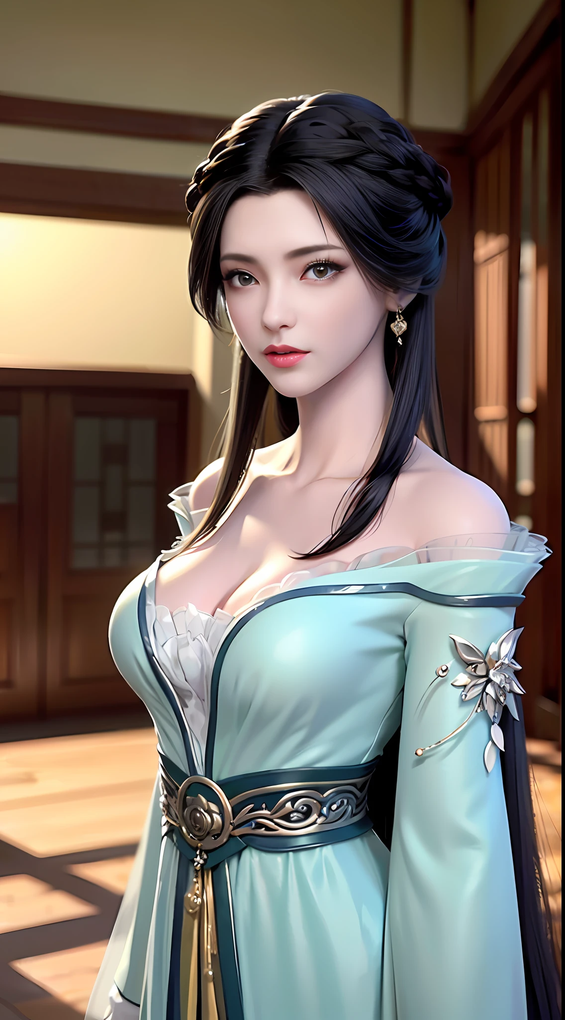 ultra realistic 8k cg, picture-perfect face, flawless, clean, masterpiece, professional artwork, famous artwork, cinematic lighting, cinematic bloom, perfect face, beautiful face, fantasy, dreamlike, unreal, science fiction, lace, lace trim, lace-trimmed legwear, (rich:1.4), prestige, luxury, jewelry, diamond, gold, pearl, gem, sapphire, ruby, emerald, intricate detail, delicate pattern, charming, alluring, seductive, erotic, enchanting, hair ornament, necklace, earrings, bracelet, armlet,halo
((,1girl, pov,)) , 1girl, solo, star_\(symbol\),lily \(flower\),hair flower,cherry blossoms,outdoors, jewelry<lora:DA_NingRongRong:0.6>