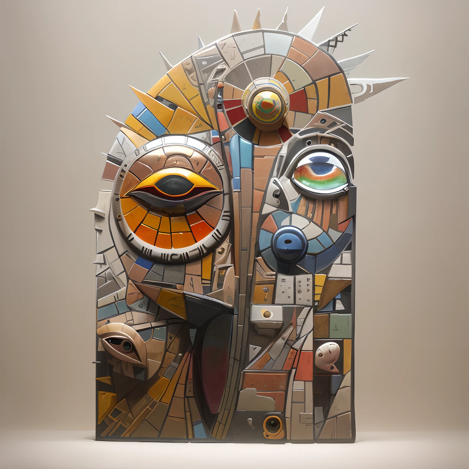 a close up of a sculpture of a face with a sun on it, mixed media with claymorphism, by Joe Mangrum, by Nancy Carline, beaked mask, intricate mask, breath taking, greg rutkowski artistry works, inspired by Paul Feeley, by David Eugene Henry, by Pat Adams, inspired by Tomek SetowskiaArt Bot
Upscaling
06:57:27
a close up of a sculpture of a pig Peter maxface with a sun on it, mixed media with claymorphism, by Joe Mangrum, by Nancy Carline, beaked mask, intricate mask, breath taking, greg rutkowski artistry works, inspired by Paul Feeley, by David Eugene Henry, by Pat Adams, inspired by Tomek Setowski, Peter max, pig piggy, pig face