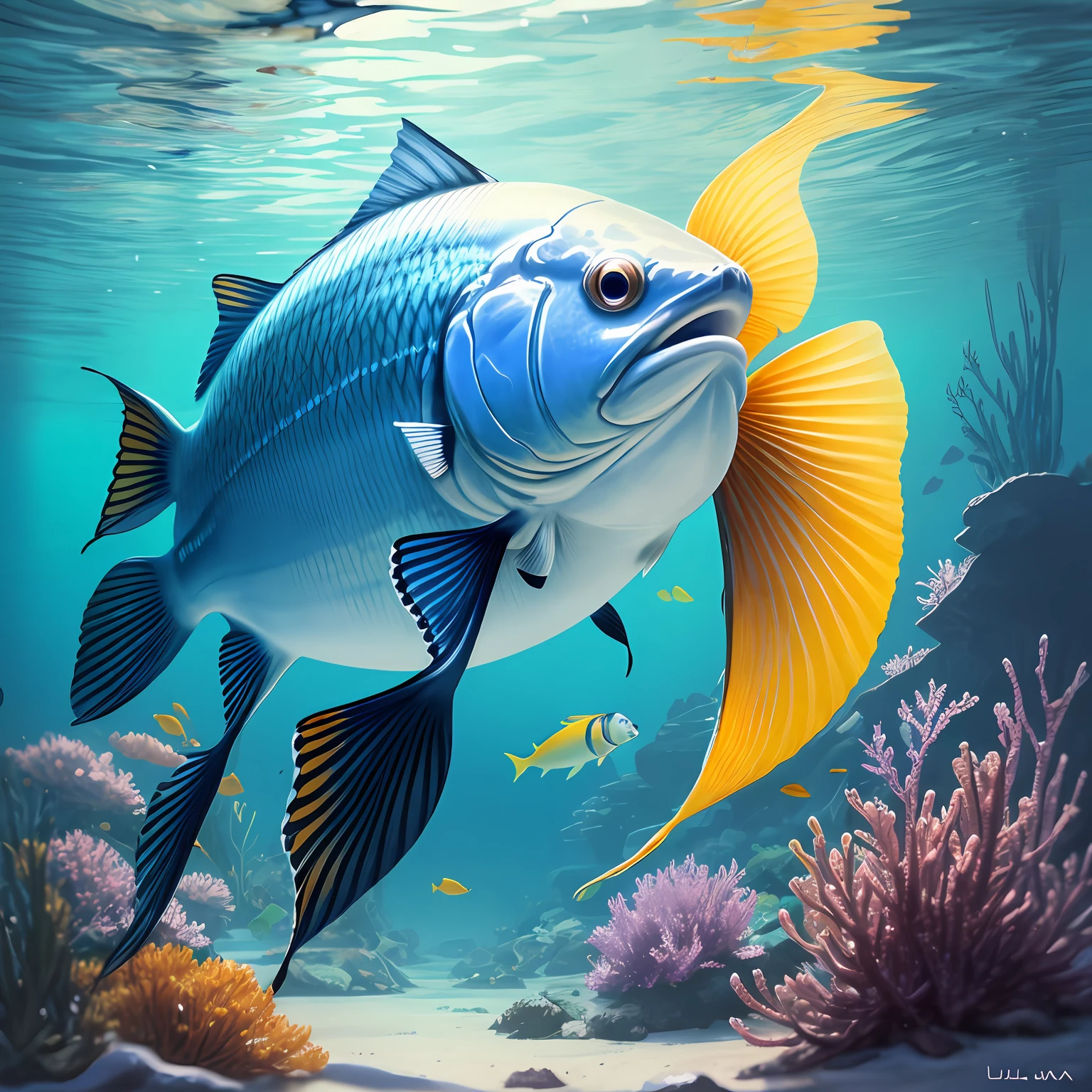 Mechanical beauty Lua on fish
