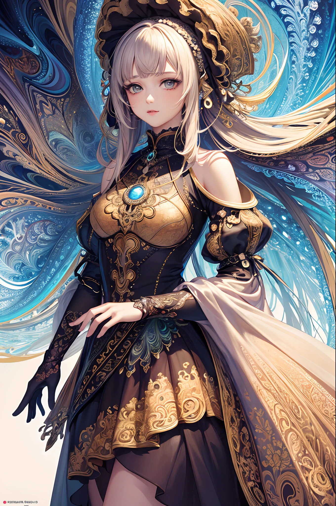 (masterpiece, top quality, best quality, official art, beautiful and aesthetic:1.2), (1girl), extreme detailed,(fractal art:1.3),colorful,highest detailed