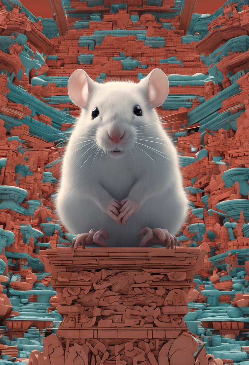 mouse,adolable, Chiaroscuro, projected inset, Ni Chuanjing
