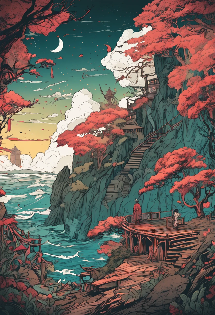 mouse，adolable， studio ghibli and dan mumford, anime still film anime shikishi, Lu Ji, nezha : birth of the demon child, Album art