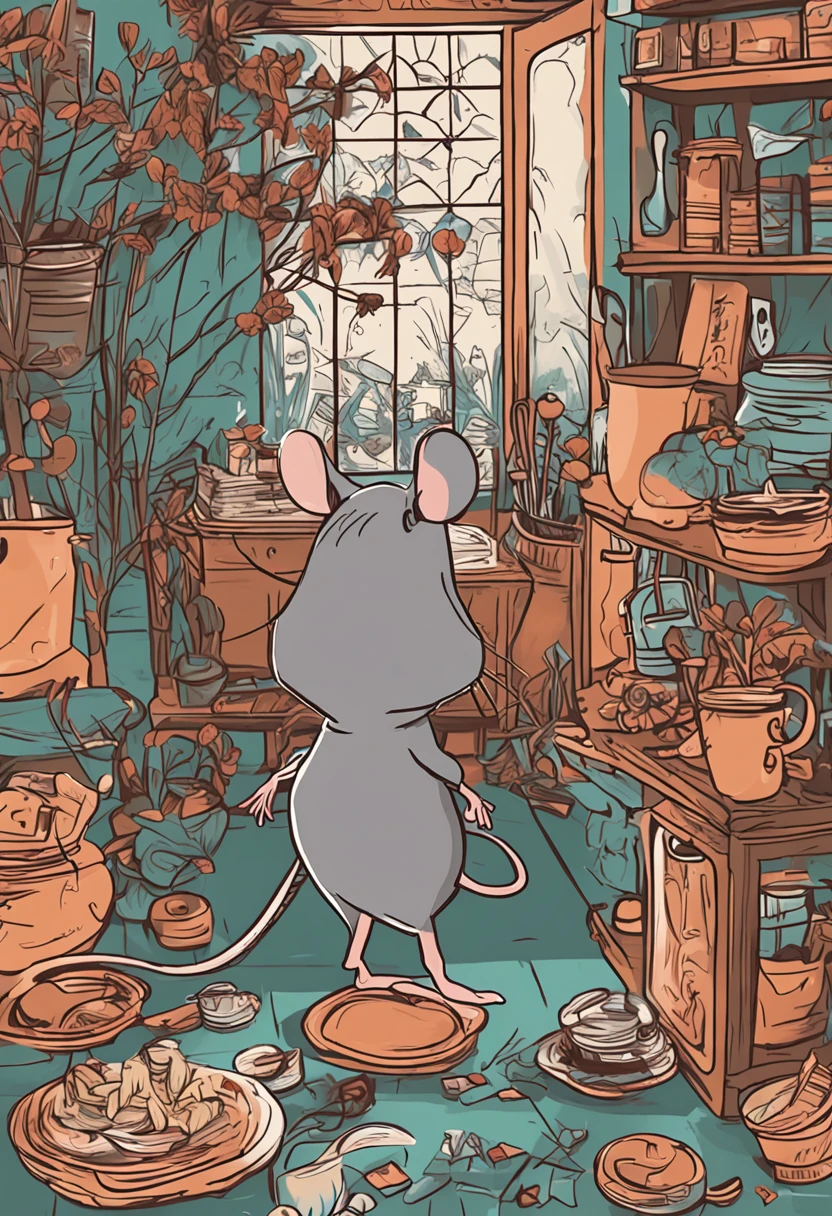 mouse，Ni Chuanjing，illustration，adolable