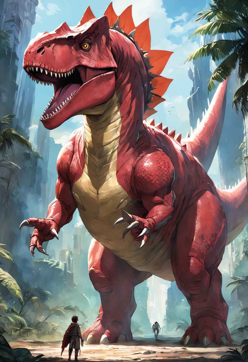 The image depicts a fascinating fusion between the "Homem de Ferro" e um "Tiranossauro Rex". This creative interpretation combines the striking characteristics of the hero with the grandeur and majesty of one of the most iconic dinosaurs.
O corpo do personagem apresenta uma armadura estilizada, inspirada no traje do Homem de Ferro. Metallic and technological elements mix with the physical characteristics of Tyrannosaurus Rex, como suas garras afiadas e aterradoras.
A armadura possui tons de vermelho e dourado, referring to the Iron Man aesthetic. No entanto, textured elements and scale details are incorporated, giving the character a prehistoric twist.
The dinosaur's head is stylized with an eye opening, that shine with the same technological intensity as Iron Man's eyes. The open jaw reveals sharp, menacing teeth.
The background of the image is a combination of futuristic elements and natural scenery, representando o encontro entre tecnologia e natureza.
This image offers an impressive view of a "Dinosaur Rex" with features of the "Homem de Ferro", criando uma figura que exala poder e originalidade. It evokes a sense of wonder and curiosity, inviting the viewer to explore this unique fusion between two distinct worlds.