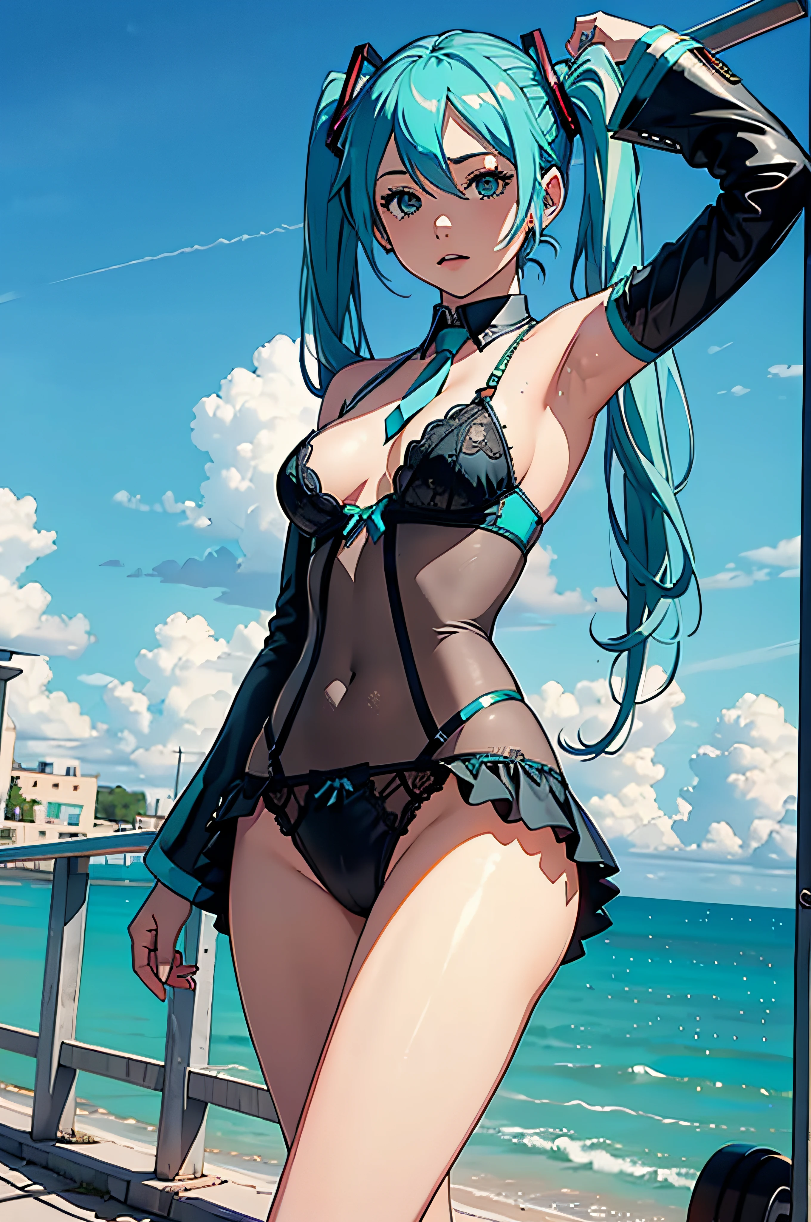 The world is mine - Hatsune Miku Hatsune Miku sexy, dynamic position, lingerie, excelente qualidade, Full HD, High definition