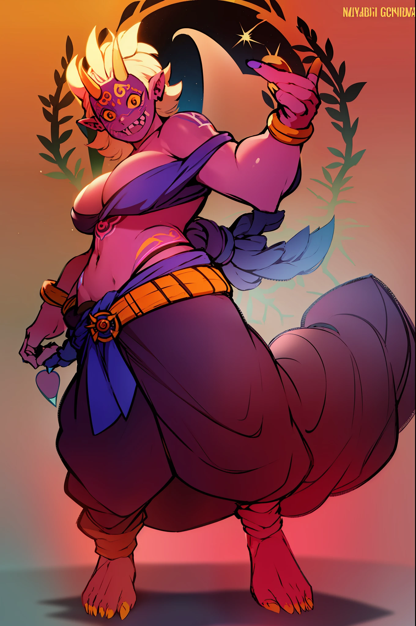 gijinka-majora, huge breast, full body