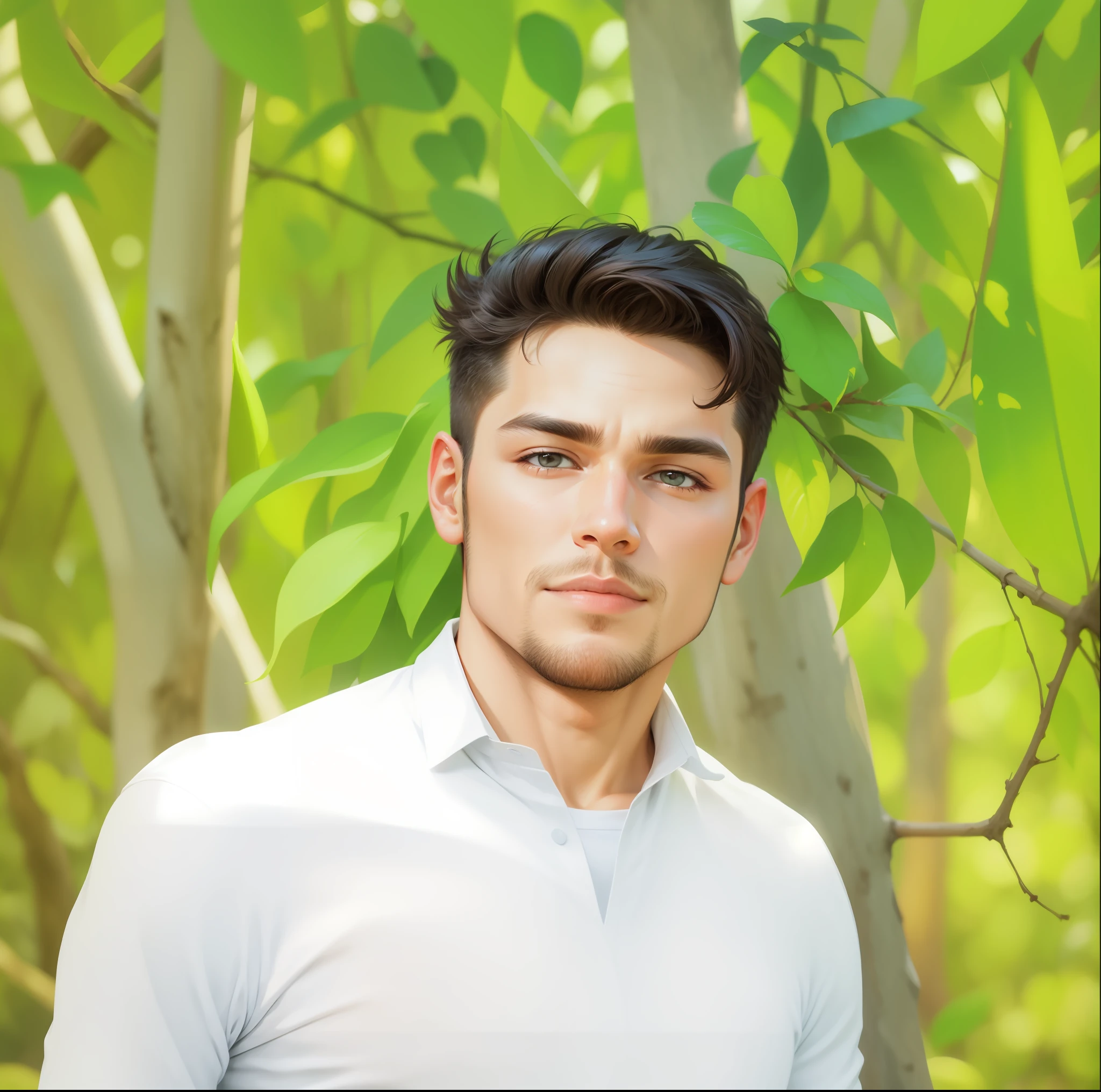 Change background handsome boy realistic face