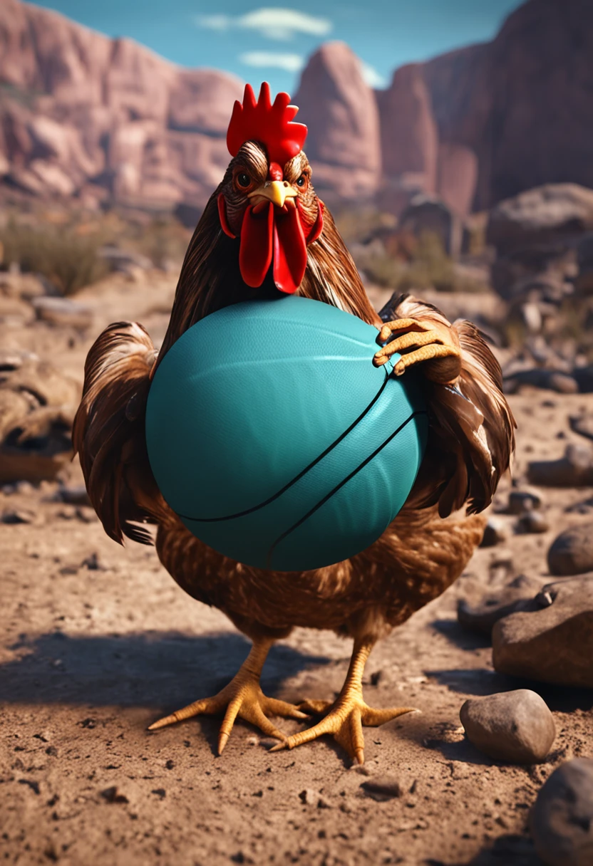 chicken,Suspenders,Playing the Basketball