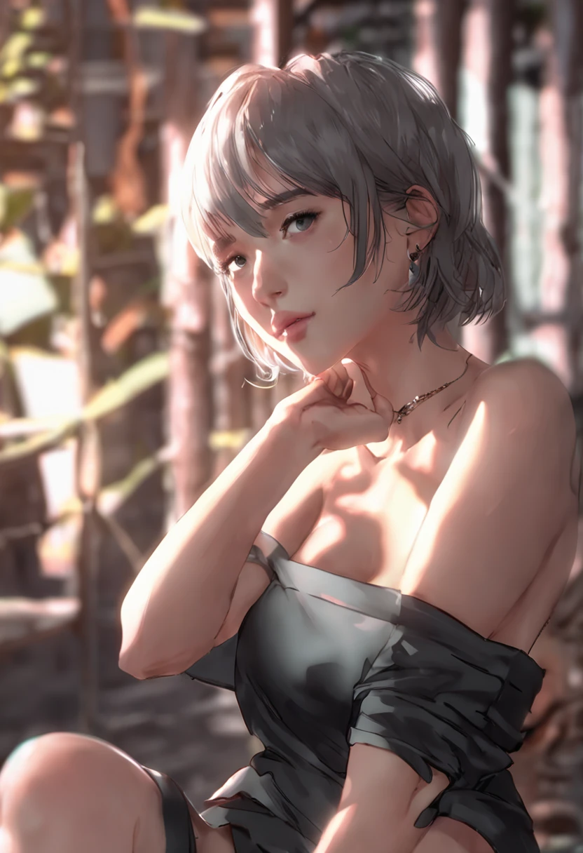 (4K, Highest quality), (hentail realism, Photorealistic), (Yakian),
1 girl, Solo, (Attributed to viewers),
perfect hand, Looking_Al_peeping at the viewer, Fair face, Short hair, (nice breasts, cleavage:1.2),18yr old、乃木坂アイドル、pornstar、韓国アイドル、hposing Gravure Idol, s whole body,pretty legs, tight white t shirt, Black mini fleet skirt, It was very windy, You can see the panties, high-heels, , Pink panties,