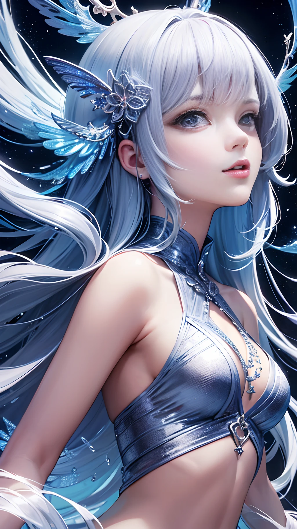 （tmasterpiece，top Quority，best qualtiy，offcial art，Beauty and aesthetics：1.2），（1girll），Extremely detailed，（s fractal art：1.3），Extremely colorful，Most detailed。