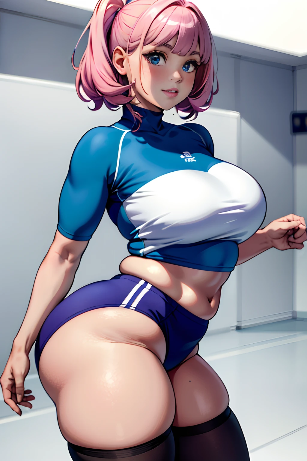 (tmasterpiece:1.4)、(premier quality:1.4)、 1fille dans, des habits de sport, legging , Cheveux courts , frange,Realstic,(peau brillante),pink lips, anime character, Anime Moe Artstyle, , mignon anime fille, yeux bleus, elle a faim, elle se goinfre, elle va prendre du poids, ventre est trop gros,Handles of small love handles, slightly fat belly seen behind, vu de dos, vue des fesses et du dos , Cul mignon, sexy (tmasterpiece:1.4)、(premier quality:1.4)、 1fille dans, gym clothes, Chubby, ventre rond,, grosses hanches, a la salle de sport, mange du gateau etdes glaces, seulement , Cheveux courts , frange,Realstic,(peau brillante),pink lips, anime character, Anime Moe Artstyle, , mignon anime fille, yeux bleus, elle a faim, elle se goinfre, elle va prendre du poids, ventre est trop gros,Handles of small love handles, ventre gras, obese, Le, thick, extremely fat, ass, Vue du cul, Leggings, Cul de bulle mignon, Gros cul de bulle, Vue du cul, Tenue soprt sexy