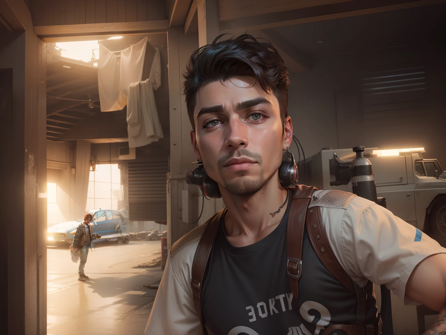 Change background cuperpunk handsome boy, realistic face,8k ultra realistic