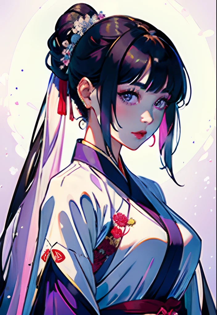 （（（Hinata\(shippuden\)，There is light in the eyes，Exquisite facial features，White pupils））），((Masterpiece)),A high resolution, ((Best quality))，tmasterpiece，top-quality，best qualityer，（（（ looking at viewert, There is light in the eyes））），（（（Light and shadow interlace，white skinned，laughingly，self-assured））），