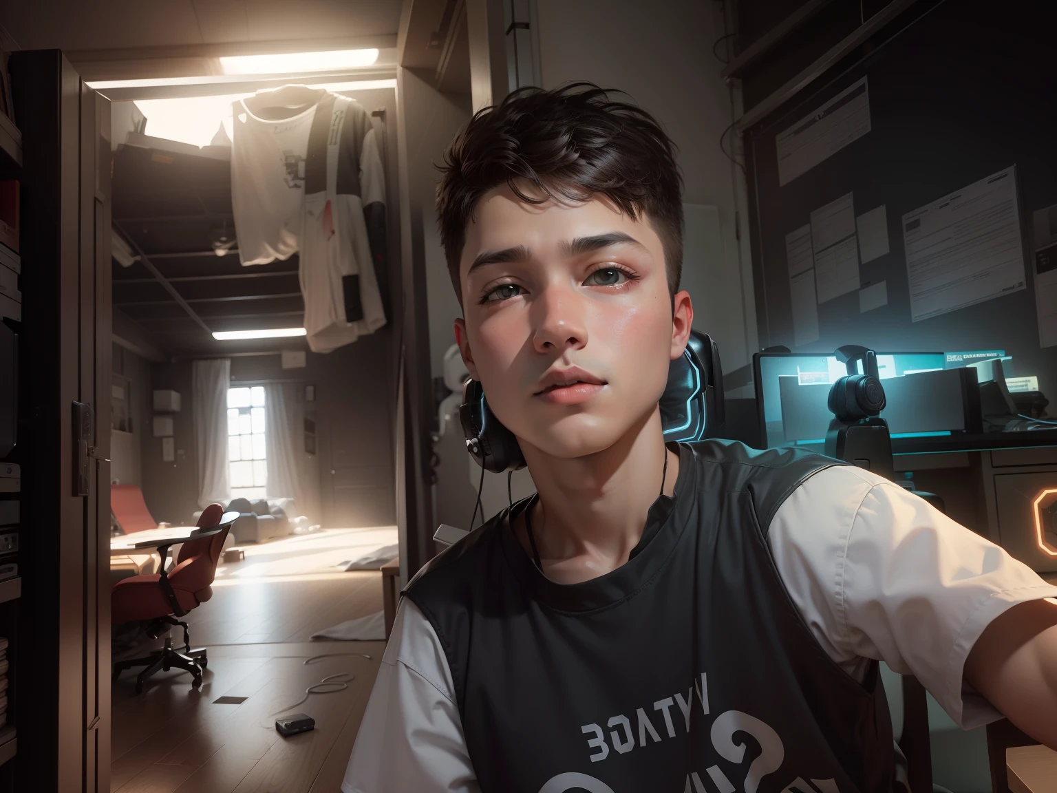 Change background to gaming , face ai   boy style harcut