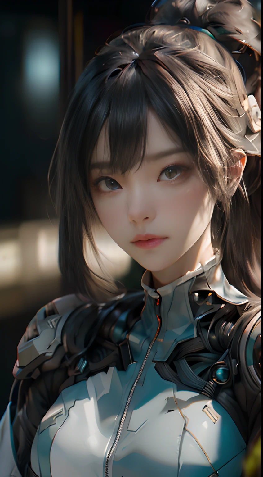 ((Best quality)), ((masterpiece)), (detailed:1.4), 3D, an image of a beautiful cyberpunk female,HDR (High Dynamic Range),Ray Tracing,NVIDIA RTX,Super-Resolution,Unreal 5,Subsurface scattering,PBR Texturing,Post-processing,Anisotropic Filtering,Depth-of-field,Maximum clarity and sharpness,Multi-layered textures,Albedo and Specular maps,Surface shading,Accurate simulation of light-material interaction,Perfect proportions,Octane Render,Two-tone lighting,Wide aperture,Low ISO,White balance,Rule of thirds,8K RAW,