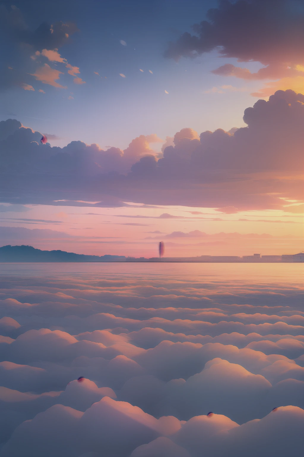(Sea of white clouds:1.5), (White clouds:1.5), (peach blossom:1.2), (Small house on the white cloud), Soft lighting,Oriental elements, Dreamy, Pastel colors, Bright colors, Traditional Chinese color scheme, ( reasonable design, Clear lines, High sharpness,Best quality, Very detailed, Masterpiece, offcial art, movie light effect, 4K