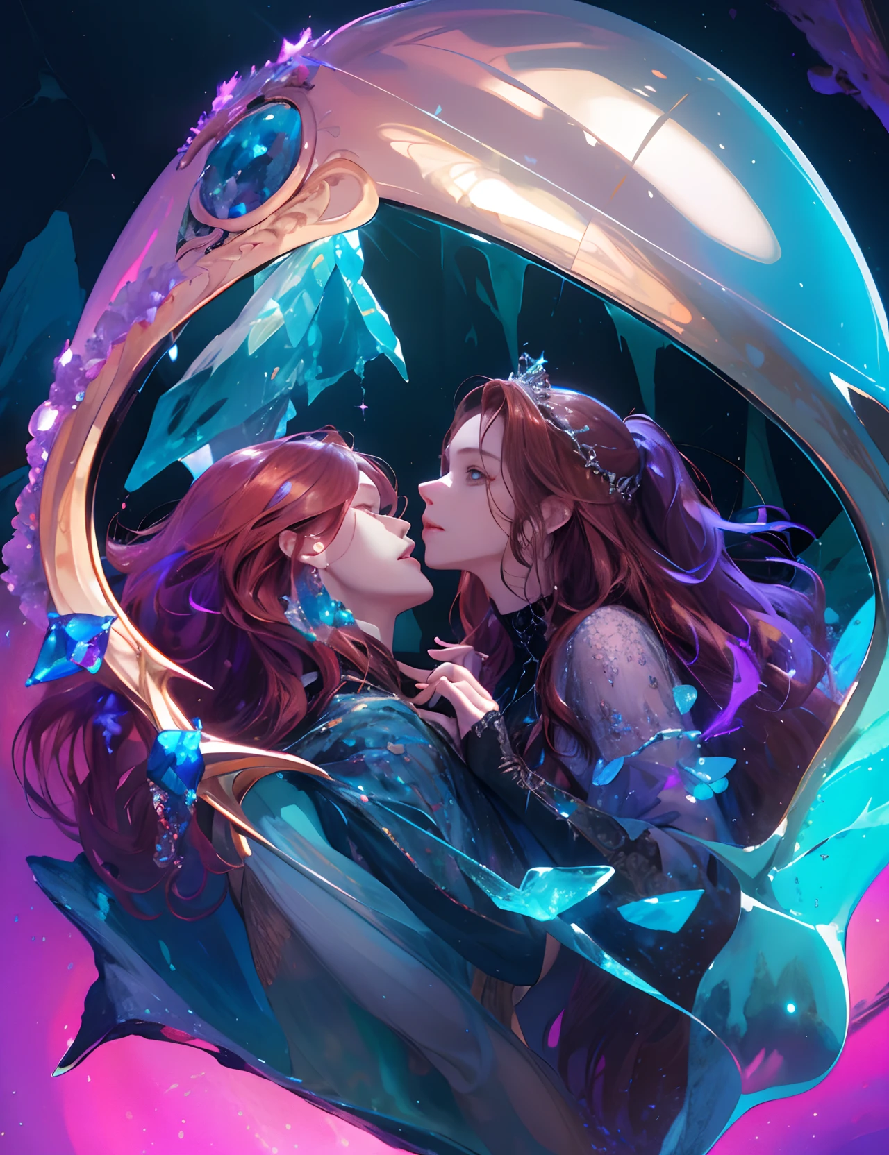 fantasy girls kissing