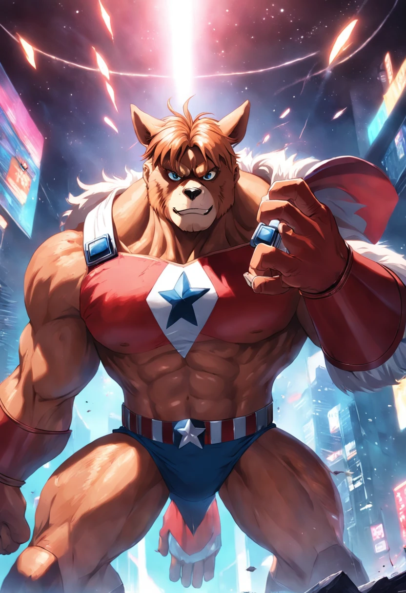 A Masterpiece Alf as Captain América, Saving the world, detailed and intrincicated, perfect Alf head, perfect body, perfect eyes, perfect hands, perfect face, HD