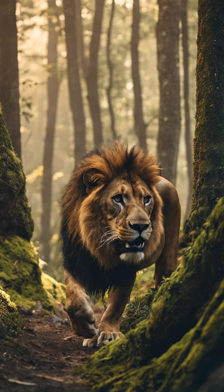 Lucas Bracey, Mann, who chases a wild lion in the middle of the forest , 8K, Foto RAW, (Hochdetaillierte Haut: 1.2), (Herausgestellt: 1.1), (exposed back: 1.5), , (Ansicht von oben nach unten:1.5), ((::Jae Lee und Joe Madureira Stil ::2.0 Comix-Illustrationsstil,Tatoon-Stil ,, (Beautiful and bright background:1.2),, Fantastic paintings , ::Jason Fabok und Yoji Shinkawa Stil ::2.0 Comix-Illustrationsstil,Tatoon-Stil , Comic-Stil , (Beautiful and bright background:1.2),, Fantastic paintings ,Graffiti-Stil; Master-Teil, best qulaity, Hochwertige, extrem detailliertes CG-Einheit 8K-Hintergrundbild, Szenerie, award-winning photography, HDR, Extrem detailliert, Auf ArtStation im Trend, Im Trend in CGsociety, kompliziert, Hohe Detailgenauigkeit, Bild von Midjourney Style::JKenneth Rocafort STIL ::2.9 (Master-Teil:1.2, best qulaity), (Beautiful, fein detaillierte Augen: 1.2),