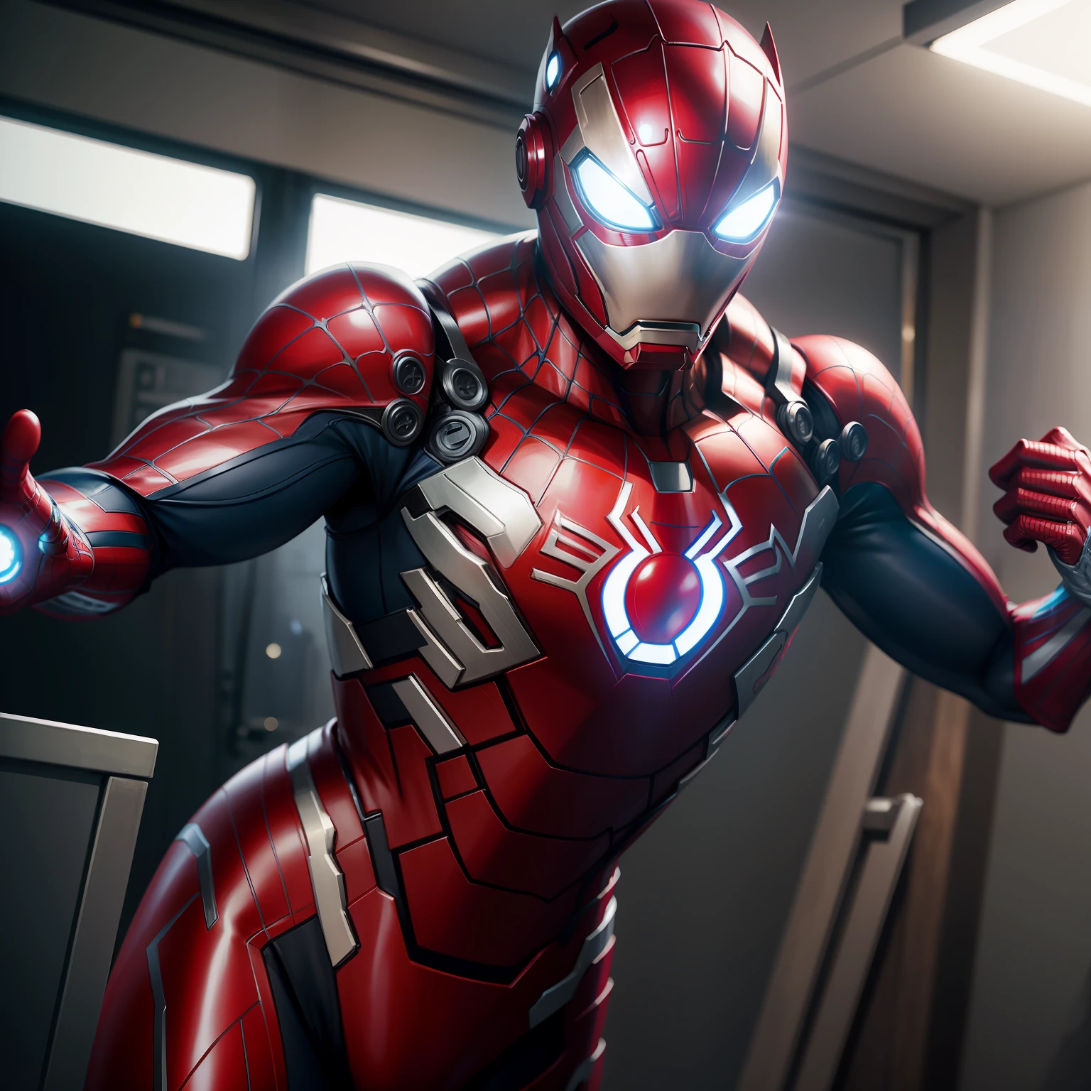 Ironman shake hand spiderman realistic ultra hd