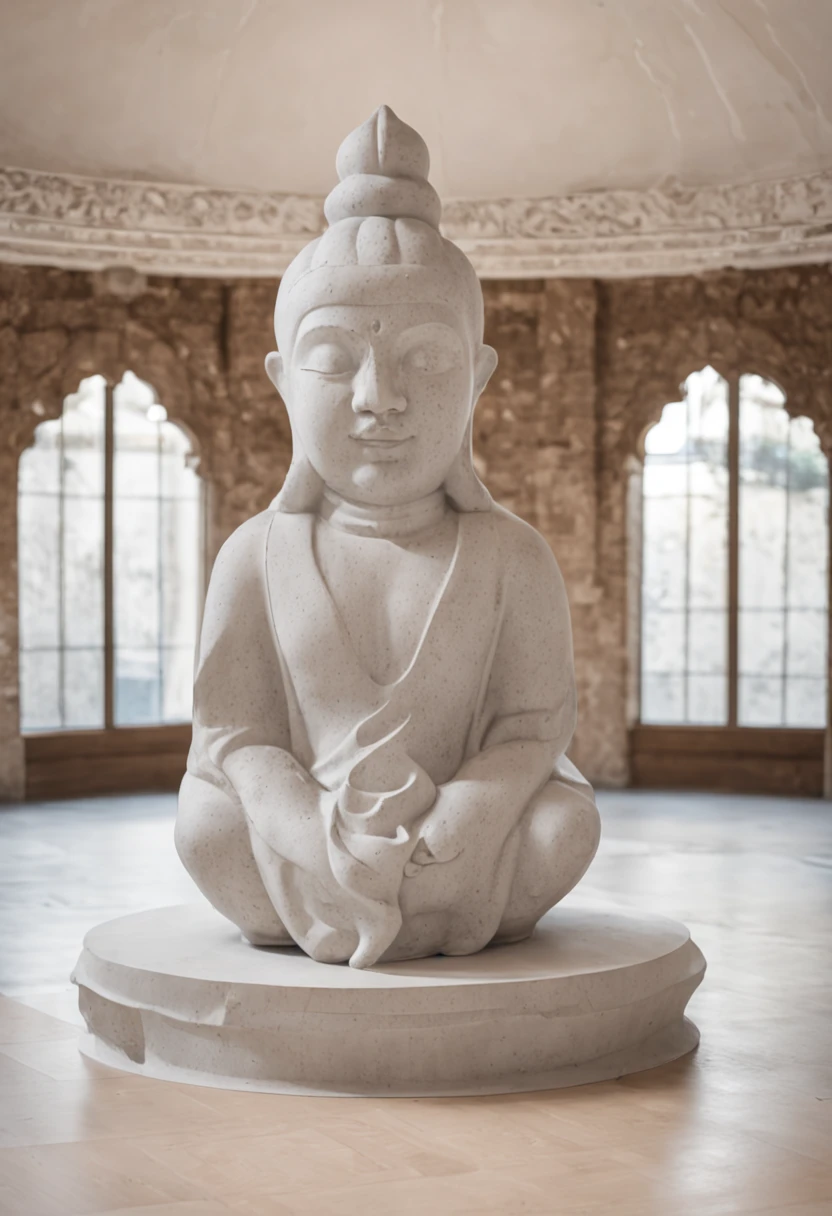 Solid wood combined with stone, masterpiece sculpture, featuring a detailed Alien sculpture, (full-body view), set against a white background. The artwork showcases the intricate craftsmanship of the masters, highlighting the use of solid wood and stone materials. The sculpture is exquisitely designed, capturing the fascinating details of the Alien's features, such as its unique facial expressions and otherworldly characteristics. The high-resolution quality of the artwork is emphasized, featuring 8K resolution to enhance the overall visual experience. The composition is carefully balanced, with the combination of solid wood and stone creating a visually appealing contrast. The white background adds a sense of purity and simplicity to the artwork, allowing the sculpture to take center stage. The lighting is expertly crafted, accentuating the textures and contours of the sculpture, bringing it to life and adding depth to the overall composition. The color palette consists of natural earth tones, harmonizing with the materials used, while also evoking a mysterious and ethereal atmosphere. The sculpture itself is a mesmerizing masterpiece, showcasing the talent and skill of the artist. The attention to detail is unparalleled, with every curve and line carefully sculpted to perfection. This artwork is a testament to the enduring beauty and creativity of human craftsmanship.