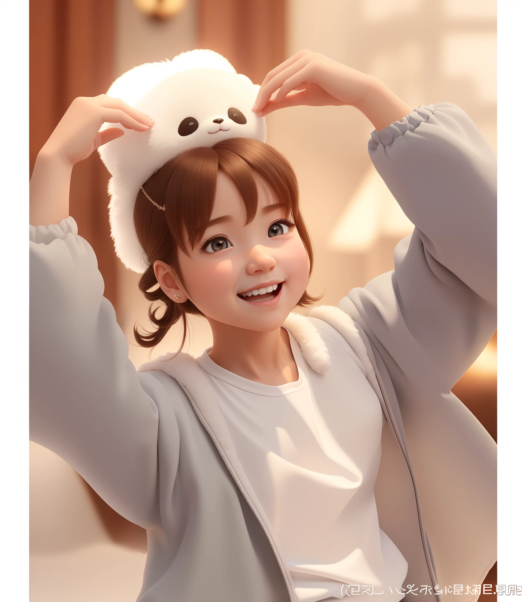 (masterpiece), (best quality), (ultra-detailed), (full body:1.2), Super cute, Baby, Pixar, Baby panda in pajamas, Big bright eyes, Fluffy, Smile, Delicate and fine, Fairy tales, Incredibly high detailed, Pixar style, Bright color palette, Natural light, Simple background with pure color, Octane render, Trending on Artstation, Gorgeous, Ultra wide angle, 8k, HD, Realistic
