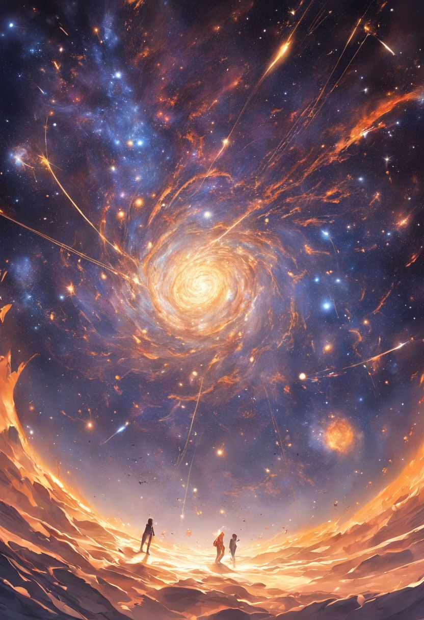 The universe is vast and complex, compreendendo tudo o que existe, from galaxies and stars to subatomic particles. According to current scientific theories, incluindo a teoria do Big Bang e a cosmologia observacional, The universe emerged about 13 years ago,8 billion years from an extremely hot and dense state. Since then, has expanded and evolved.
The universe is composed of several main structures and components:
galaxias: They are huge clusters of stars, gas, dust and dark matter, mantidos juntos pela gravidade. The Milky Way is the spiral galaxy where the Solar System is located.
Estrelas: They are celestial bodies that glow due to nuclear fusion, which converts hydrogen into helium releasing energy. As estrelas variam em tamanho, idade e brilho.
Planetas: They are solid bodies that orbit stars. Alguns, como a Terra, have adequate conditions to sustain life.
Sistemas Solares: They are formed by a central star (como o Sol) e os objetos que orbitam essa estrela, incluindo planetas, luas, asteroides e cometas.
dark matter: It is a form of matter that does not emit light or electromagnetic radiation, but exerts gravitational influence. It is believed to constitute most of the matter in the universe, although it is invisible.
Energia Escura: It is a hypothetical form of energy that is accelerating the expansion of the universe. Its exact nature is still a mystery.
Cosmologia: It is the study of structure, origem, Evolution and eventual fate of the universe. It seeks to answer questions about how the universe began, como ele se desenvolveu e como ele pode acabar.
Cosmic Microwave Background: It's a holdover from the Big Bang, a microwave radiation that fills all of space. It provides insight into the early phases of the universe.
Evolution of the Universe: O universo passou por diversas fases, including expansion, Formation of stars and galaxies, and possible future retraction. Understanding these phases is based on astronomical observations and theoretical models