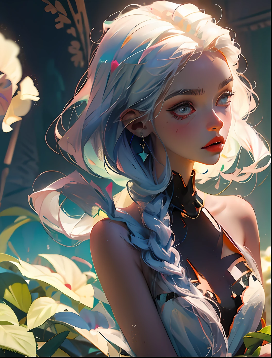 White hair naked little loli
