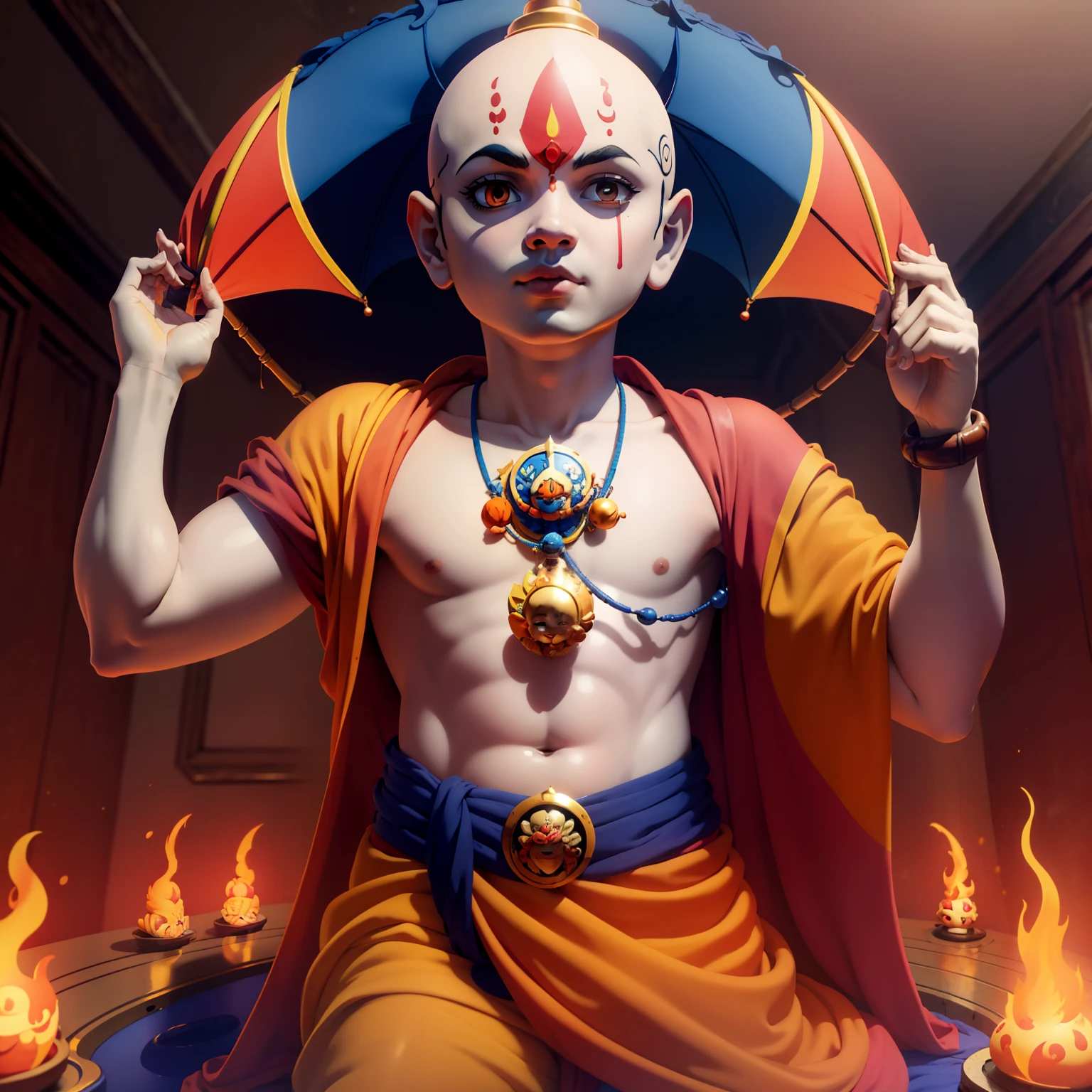 Vamana avatar, Swami, bald hindu, god, lord Vishnu, Hindu God,hindu, umbrella, calm god, vamana, avatar, Hindu god, Indian god
