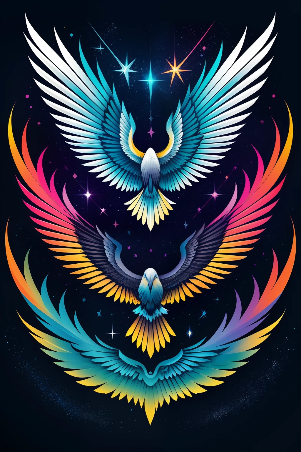Impresionante arte vectorial, Creative design , Aquila , Arte de Eagle Line, Color design, Full of color - Aquila (electric wings: 1.7) , escena de fondo nebulosa