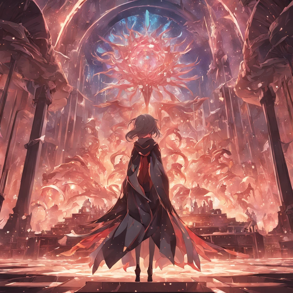 In a library full of knowledge,There are two huge sculptures standing in the center,One represents idealism,flowy、Abstract and mysterious;The other represents materialism,sturdy、It is real and radiates rationality。