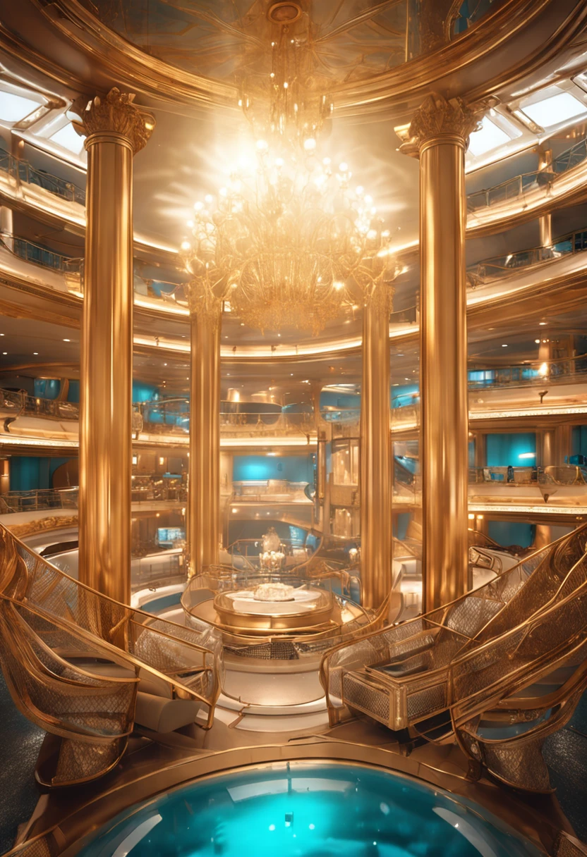 1人, A 25-year-old muscular man, The authority of the captain is emphasized by golden decorations that catch the light.in the background, The gorgeous Costa cruises sail gracefully through the waters, Its sleek white design is complemented by vibrant deck lights. The scene depicts the atmosphere halfway through, Soft lighting, Masterpiece, Best quality, 8K Ultra HD, SLR camera, filmgrain, MIDJOURNEY