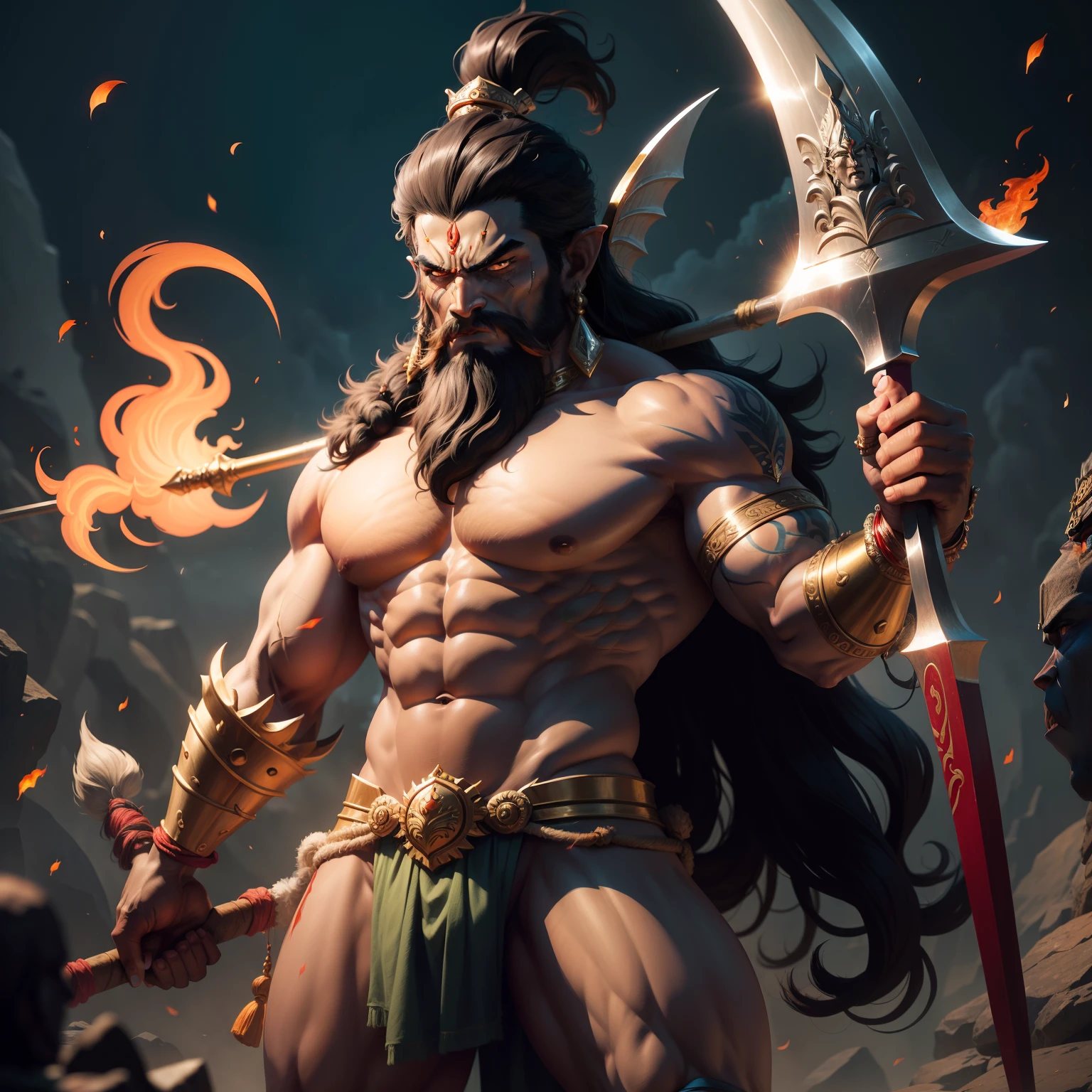 Parshuram avatar, lord Vishnu, Hindu God,grab axe, bow and arrow, rage, anger god, parshurama, avatar, Hindu god, Indian god