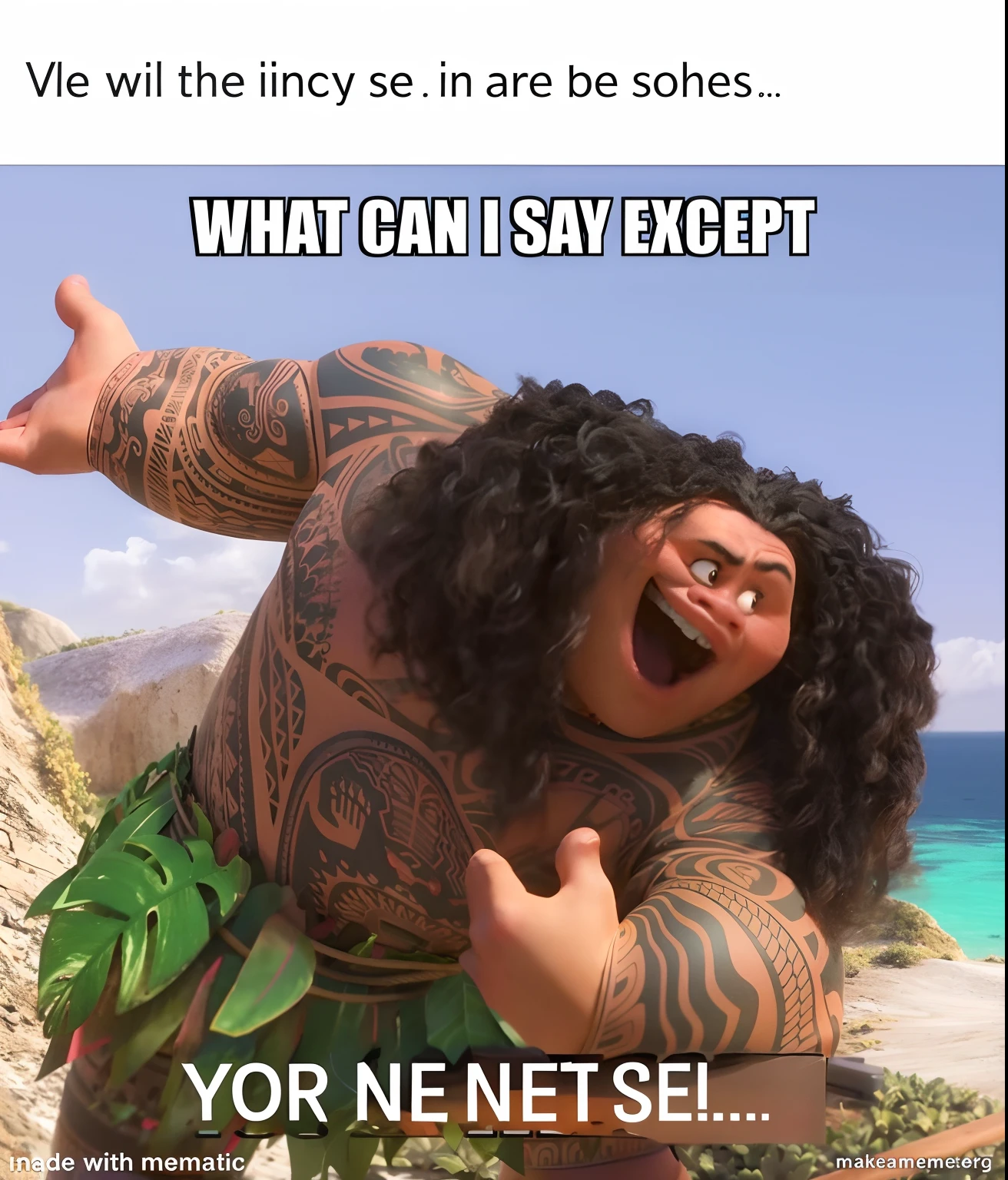 Random ai generated text for a meme