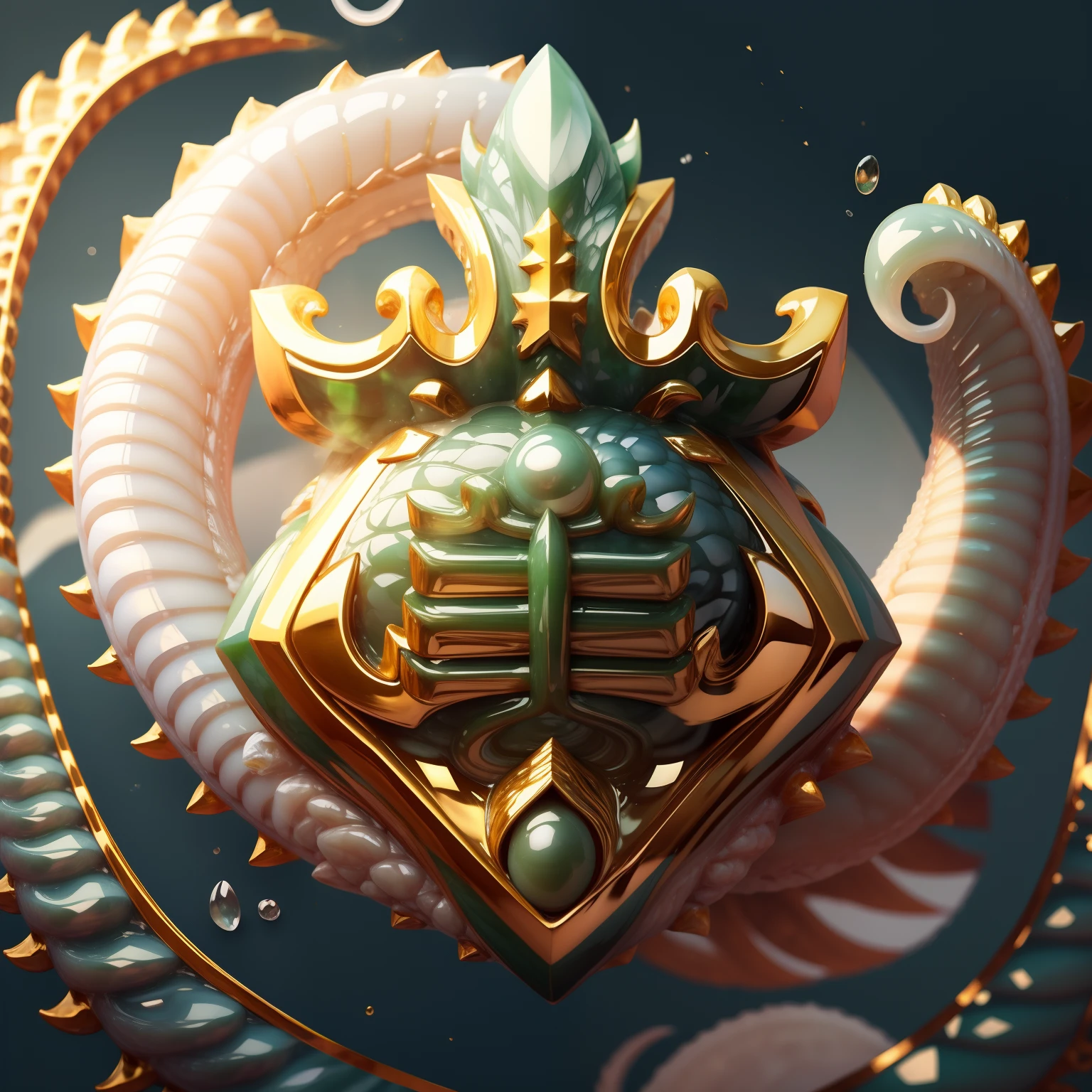 Shell pearl real Hetian jade