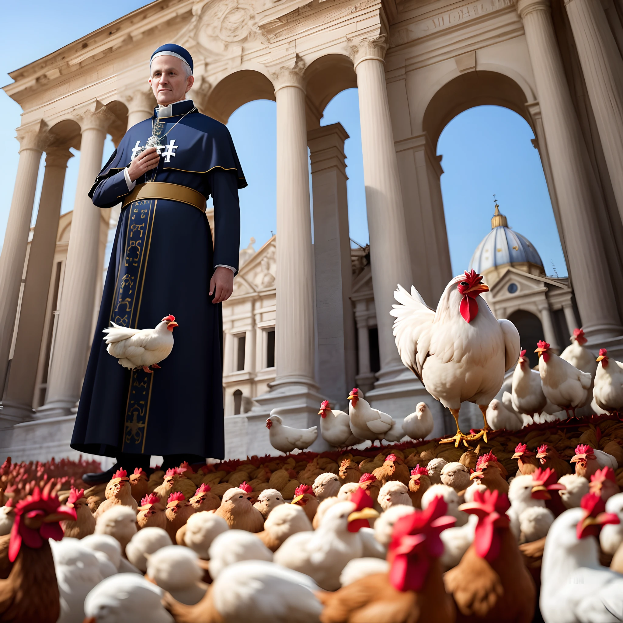 The Vatican was invaded by chickens