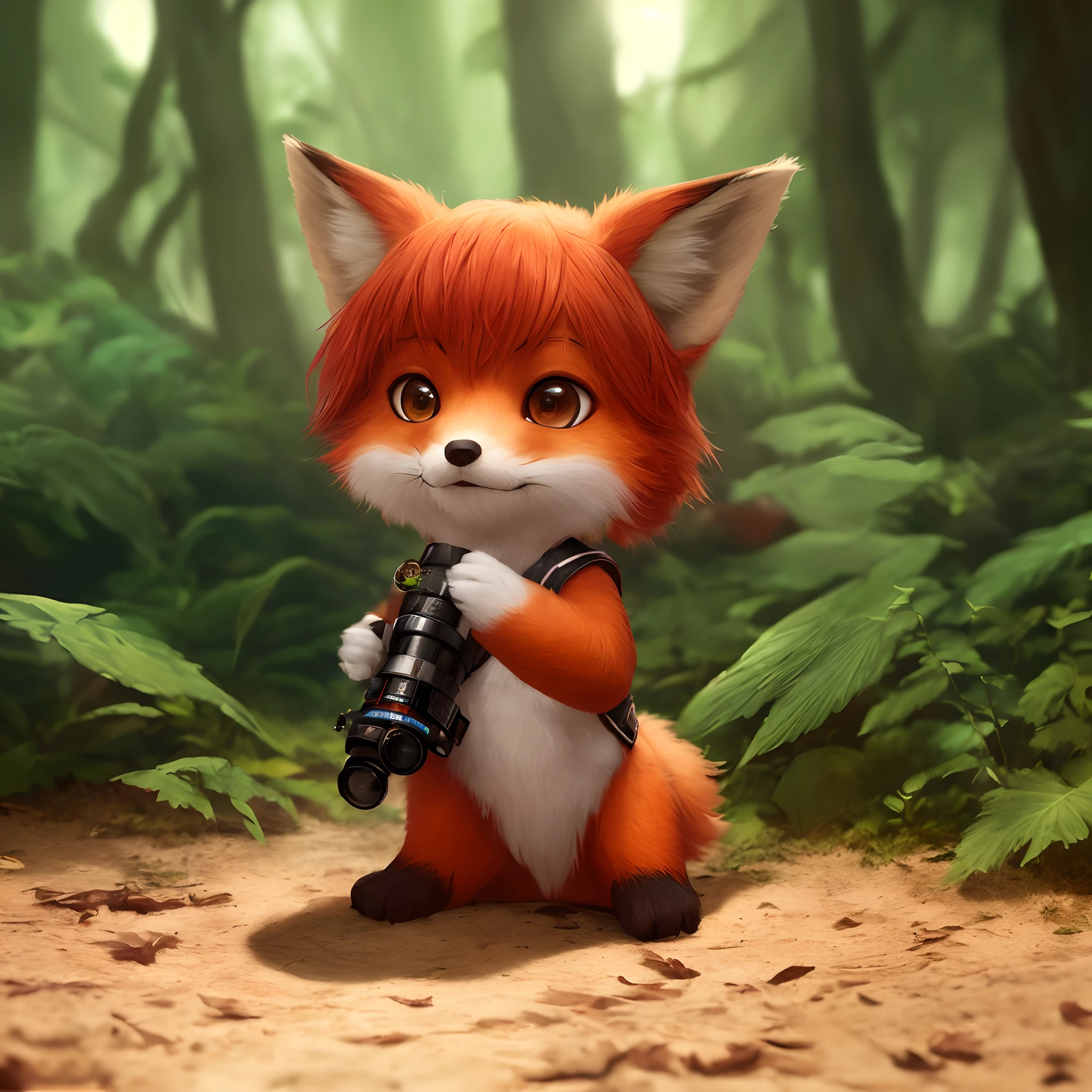 (High Definition: 1.2), (Best Quality: 1.2), 8K, Sharp Focus, (Subsurface Scattering: 1.1), (Award-winning wildlife photography: 1.1)
(Cute adorable little fox featuring stocky redhead: 1.2), playing with lush forest leaves
(Highly Detailed Clothes: 1.2), (Highly Detailed Background: 1.3), (Chibi: 1.2), (Surreal: 1.2), Cinematic Lighting, Very Detailed, Smooth, Sharp Focus, Artgerm Wlop Greg Rutkowski, [(EMB-RRF2:1.0):4]