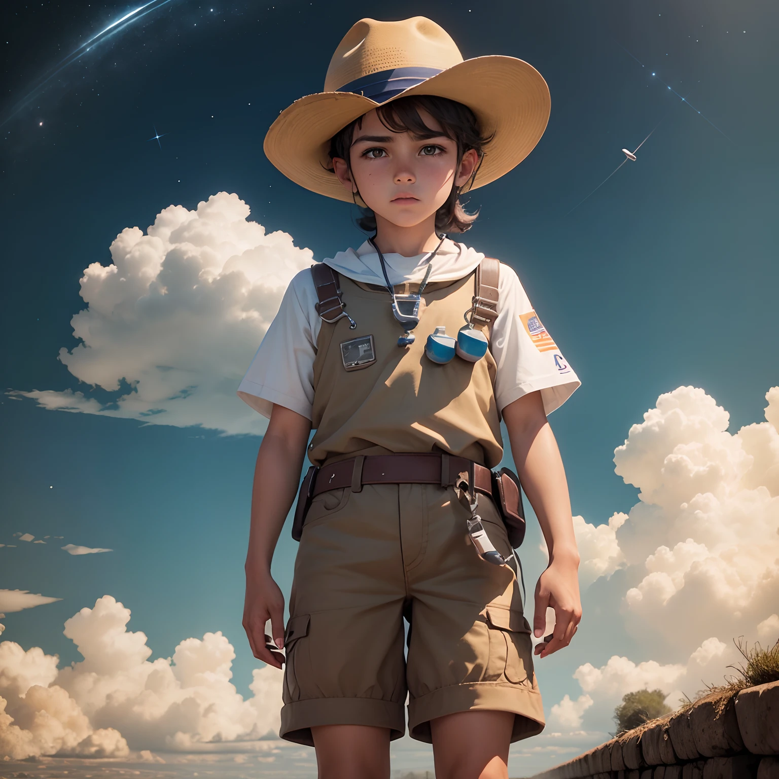 Astronalta cawboy com chapeu de cawboy --auto